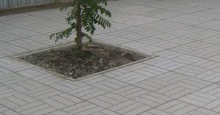 Качественная тротуарная плитка серого цвета в Мценске в октябре